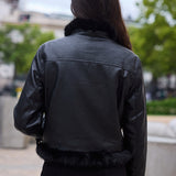 Veste aviateur doublée fausse fourrure Naomi