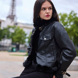 Veste aviateur doublée fausse fourrure Naomi