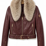 Blouson similicuir col fourre Stella