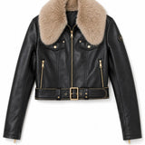 Blouson similicuir col fourre Stella