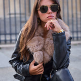 Veste à col en fausse fourrure Élina