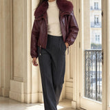 Blouson similicuir fourré Romane