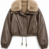 Blouson similicuir fourré Romane