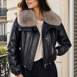 Blouson similicuir fourré Romane