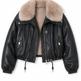 Blouson similicuir fourré Romane