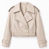 Veste similicuir croisée Félicie
