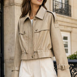 Veste similicuir zippée Armance