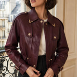 Veste similicuir zippée Armance