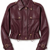 Veste similicuir zippée Armance