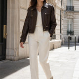 Veste similicuir zippée Armance