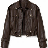 Veste similicuir zippée Armance