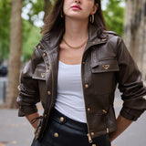 Veste en similicuir Léonie