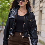 Veste en similicuir Léonie