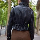 Veste en similicuir Léonie