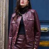 Veste en similicuir Amaya