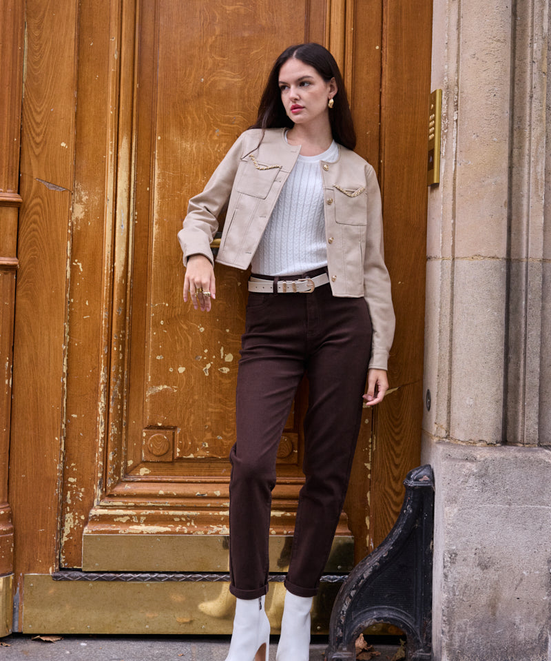 Veste en similicuir Célia