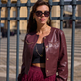 Veste en similicuir Célia