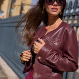 Veste en similicuir Célia