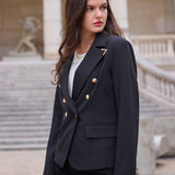 Blazer croisé à boutons dorés Victoria