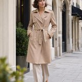 Trench boutonnage doré tweed Auriane