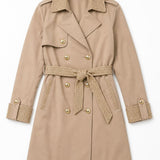 Trench boutonnage doré tweed Auriane