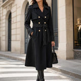 Trench boutonnage doré tweed Auriane