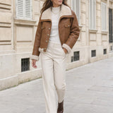 Veste fourree simili suedine Maelle