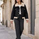 Veste fourree simili suedine Maelle