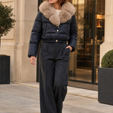 Doudoune cropped fausse fourrure Amelie