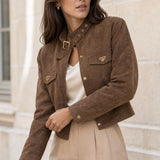 Veste similicuir suedine Romane