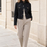 Veste similicuir suedine Romane