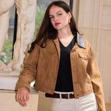 Veste courte en suédine Dalia