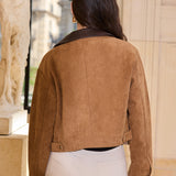 Veste courte en suédine Dalia