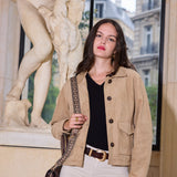 Veste en suédine boutonnée Sofia
