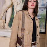 Veste en suédine boutonnée Sofia