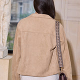 Veste en suédine boutonnée Sofia