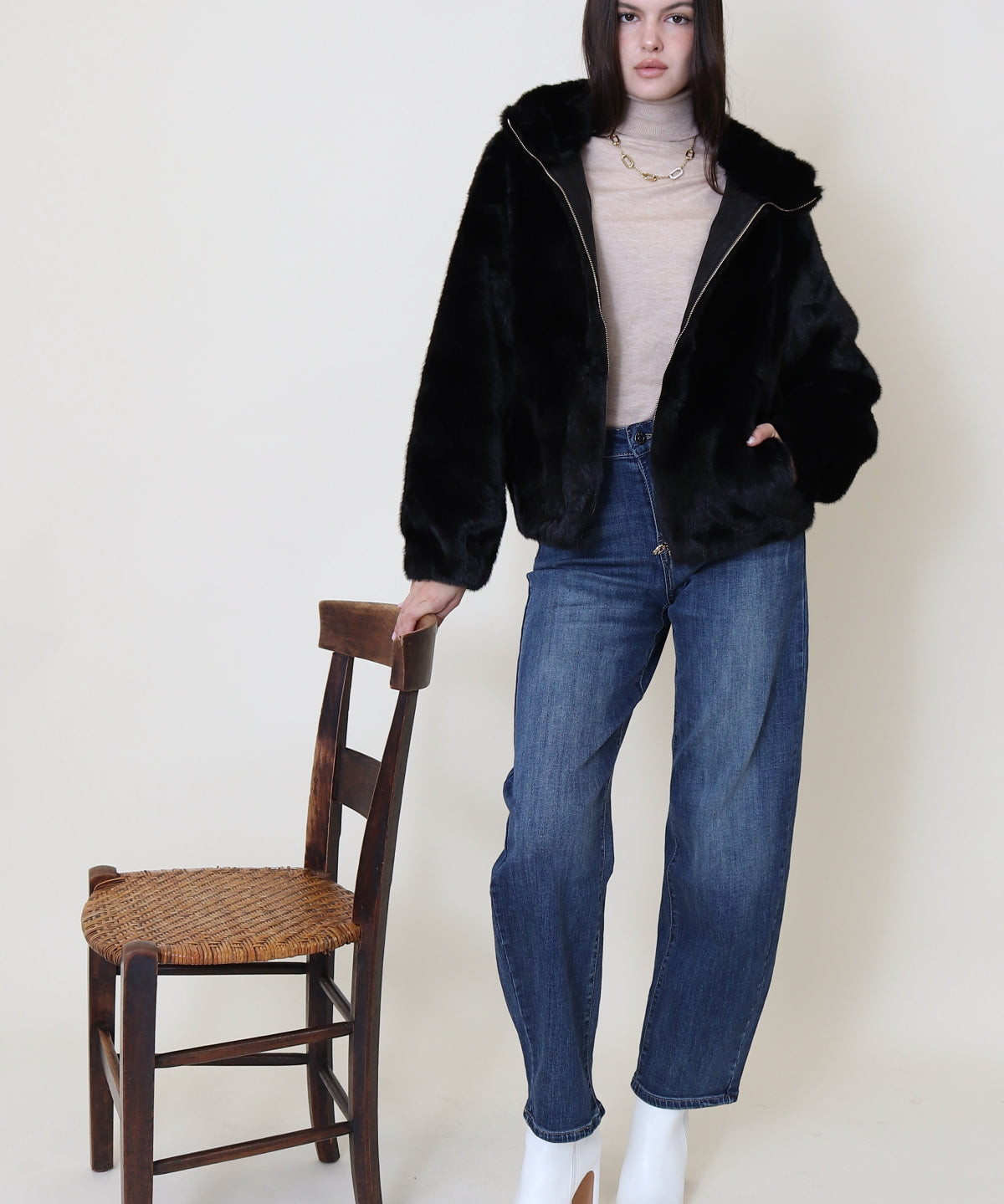 Veste douce effet fourrure Aymie