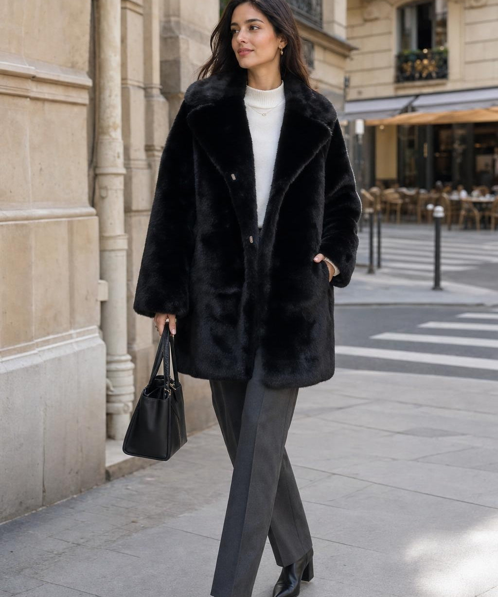 Manteau fausse fourrure Céliane