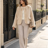 Veste fausse fourrure torsadée Olympe