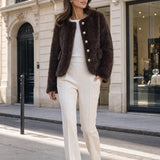 Veste fausse fourrure torsadée Olympe
