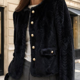 Veste fausse fourrure torsadée Olympe