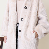 Manteau long en fausse fourrure Giulia