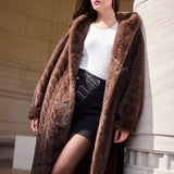 Manteau long en fausse fourrure Giulia