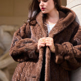 Manteau long en fausse fourrure Giulia