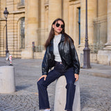 Blouson effet cuir oversize Élyna