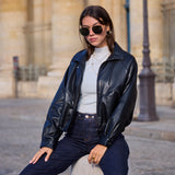 Blouson effet cuir oversize Élyna