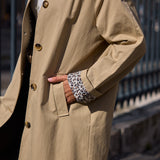 Trench mi-long doublure imprimé léopard Laura