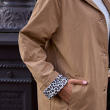 Trench mi-long doublure imprimé léopard Laura