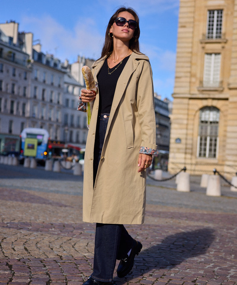Trench mi-long doublure liberty Maelis