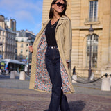 Trench mi-long doublure liberty Maelis